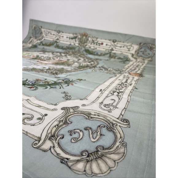 Atelier Choux Paris Organic 100% Cotton Baby Blanket Flamingos Sea Green. - Picture 4 of 8